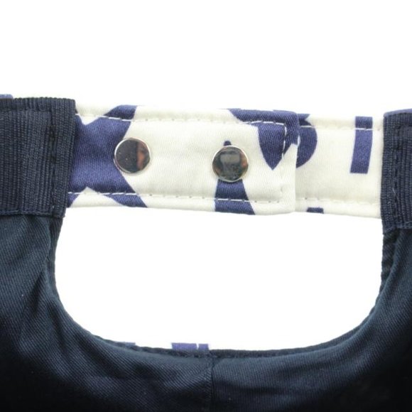 Chanel 22P 2022 White x Navy Blue Charm Icon CC Logo Baseball Cap Hat 85C24s - Picture 8 of 12